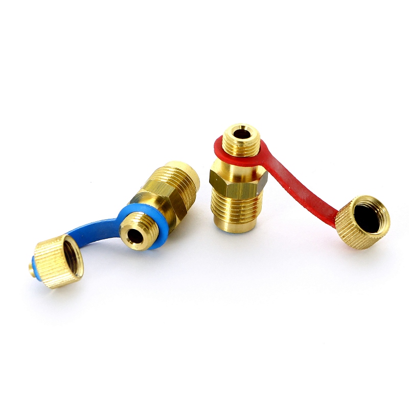 Комплект измерительных ниппелей CIMBERIO 1/4" красный/синий