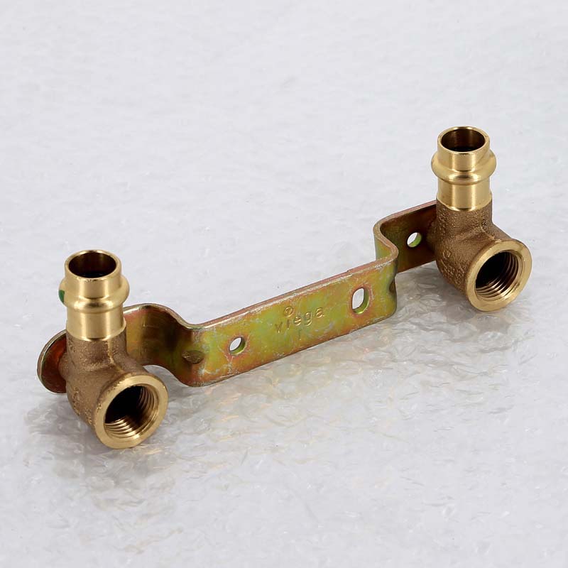 Водорозетка двойная на рельефной планке 15х1/2"х150 пресс Sanpress VIEGA