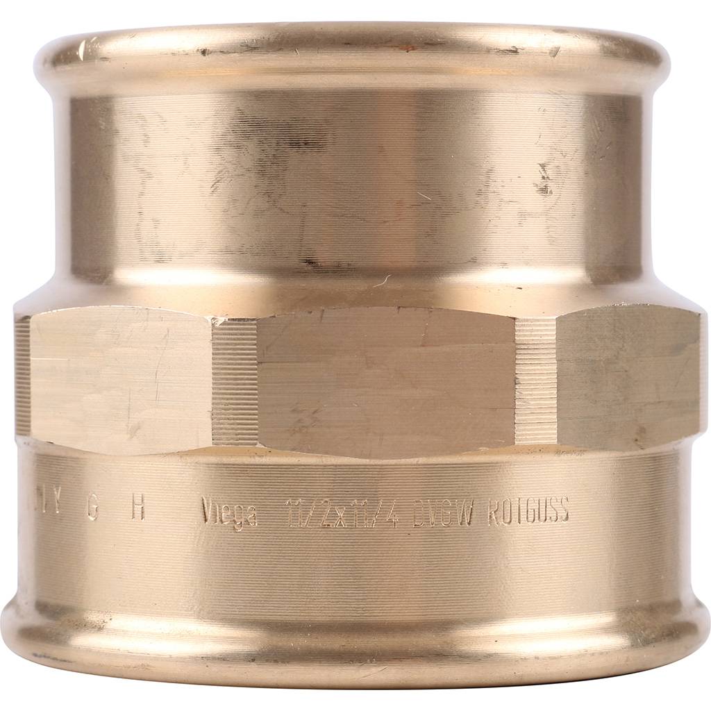 Муфта редукционная 1"1/2 x 1"1/4 резьбовая (ВР) бронза VIEGA (266394)