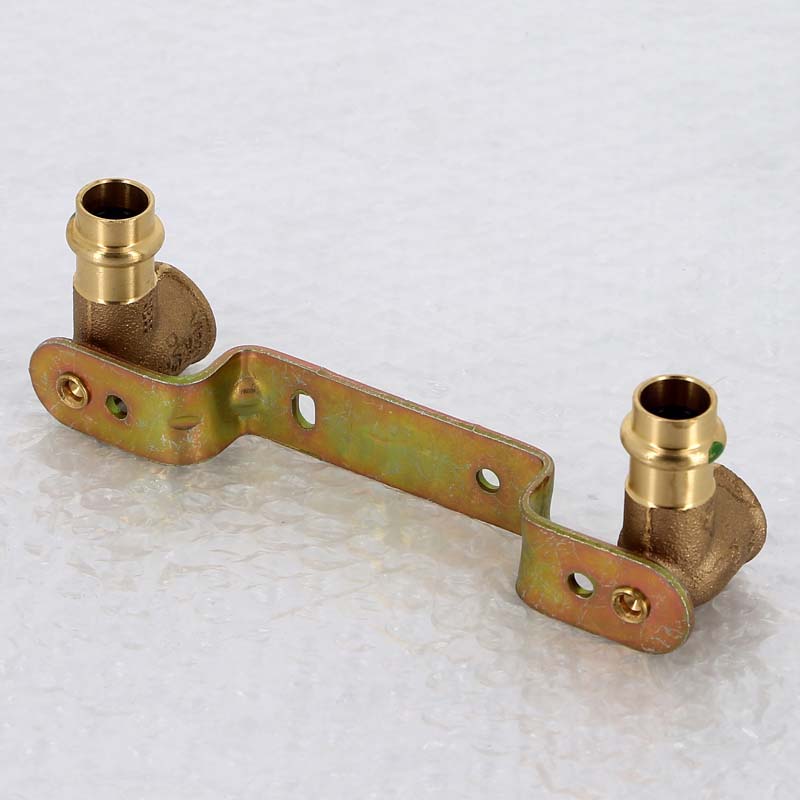 Водорозетка двойная на рельефной планке 15х1/2"х150 пресс Sanpress VIEGA