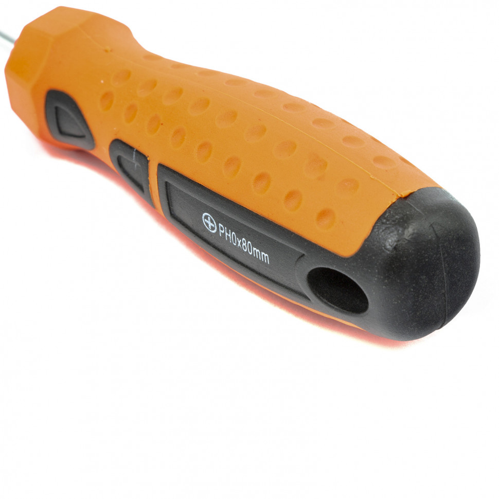 Отвертка "Point", PH0 х 80 мм, CrV, двухкомпонентная рукоятка Sparta (11773)