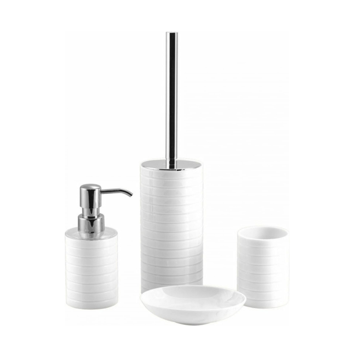 Стакан для ванной комнаты "trento" пласт. (белый) (1/12) "swensa" swp-0680wh-c