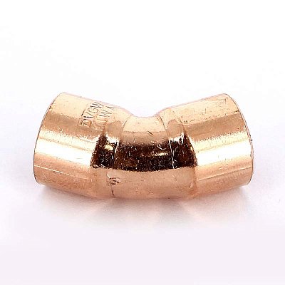 Угол двухраструбный 45° VIEGA пайка 12 мм медный