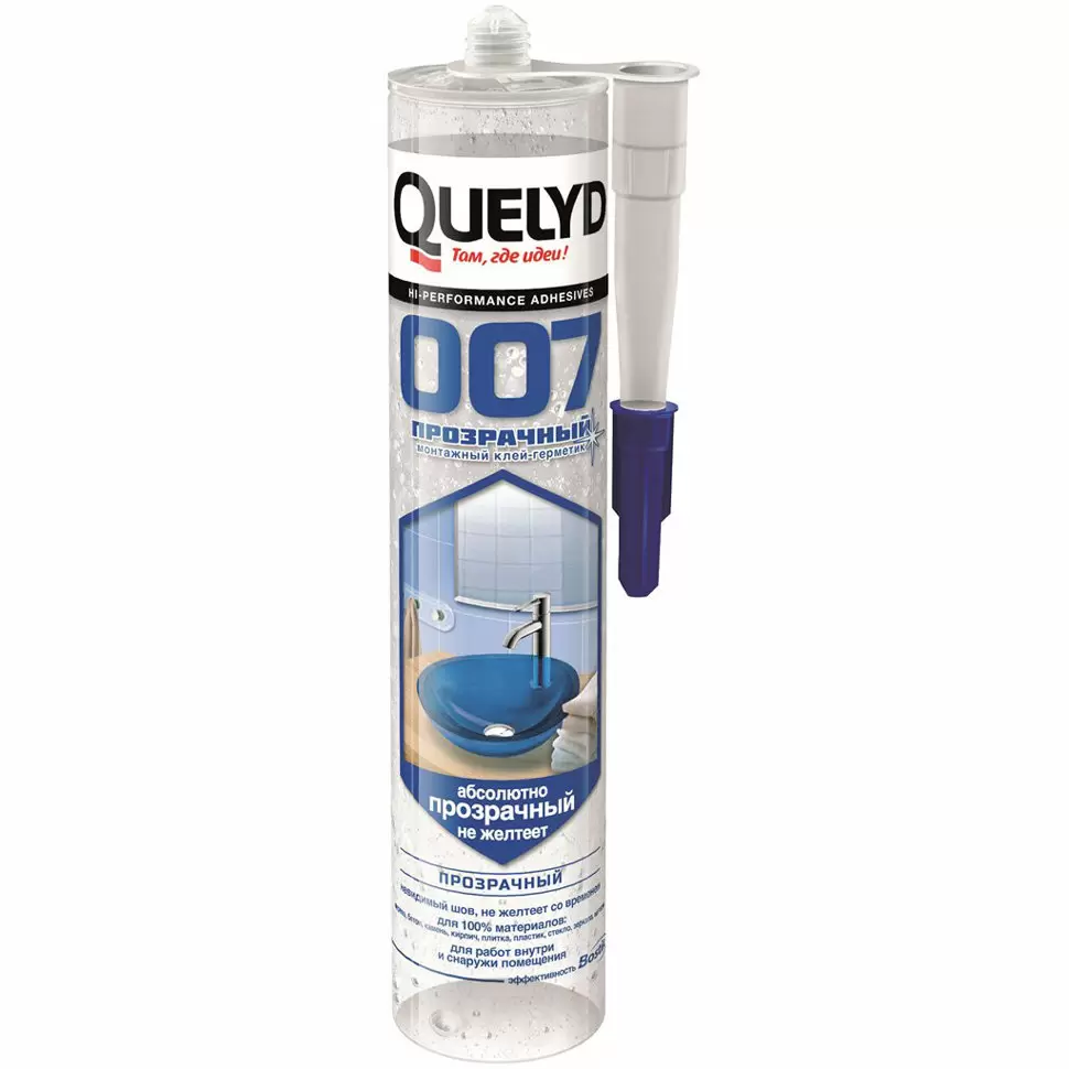 Quelyd 007 Сrystal Сlear / Килид 007 клей-герметик абсолютно прозрачный