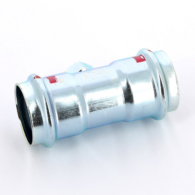 Тройник пресс-В 42x1/2"x42 оцинкованная сталь Prestabo VIEGA