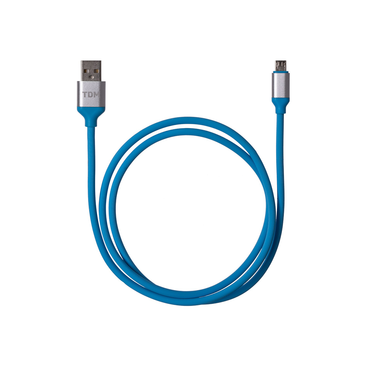 Кабель дк-16 usb-micro usb 1 м в силиконовой оплетке (голубой) (1/200) tdm sq1810-0316
