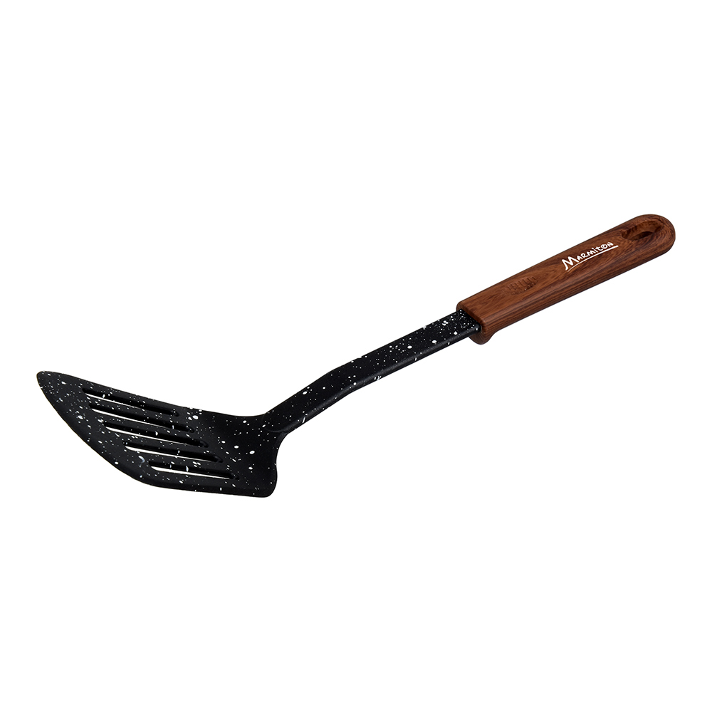 Лопатка кулинарная с отверстиями 32 см нейлон, ручка прорезин. (1/12) "marmiton" 17219