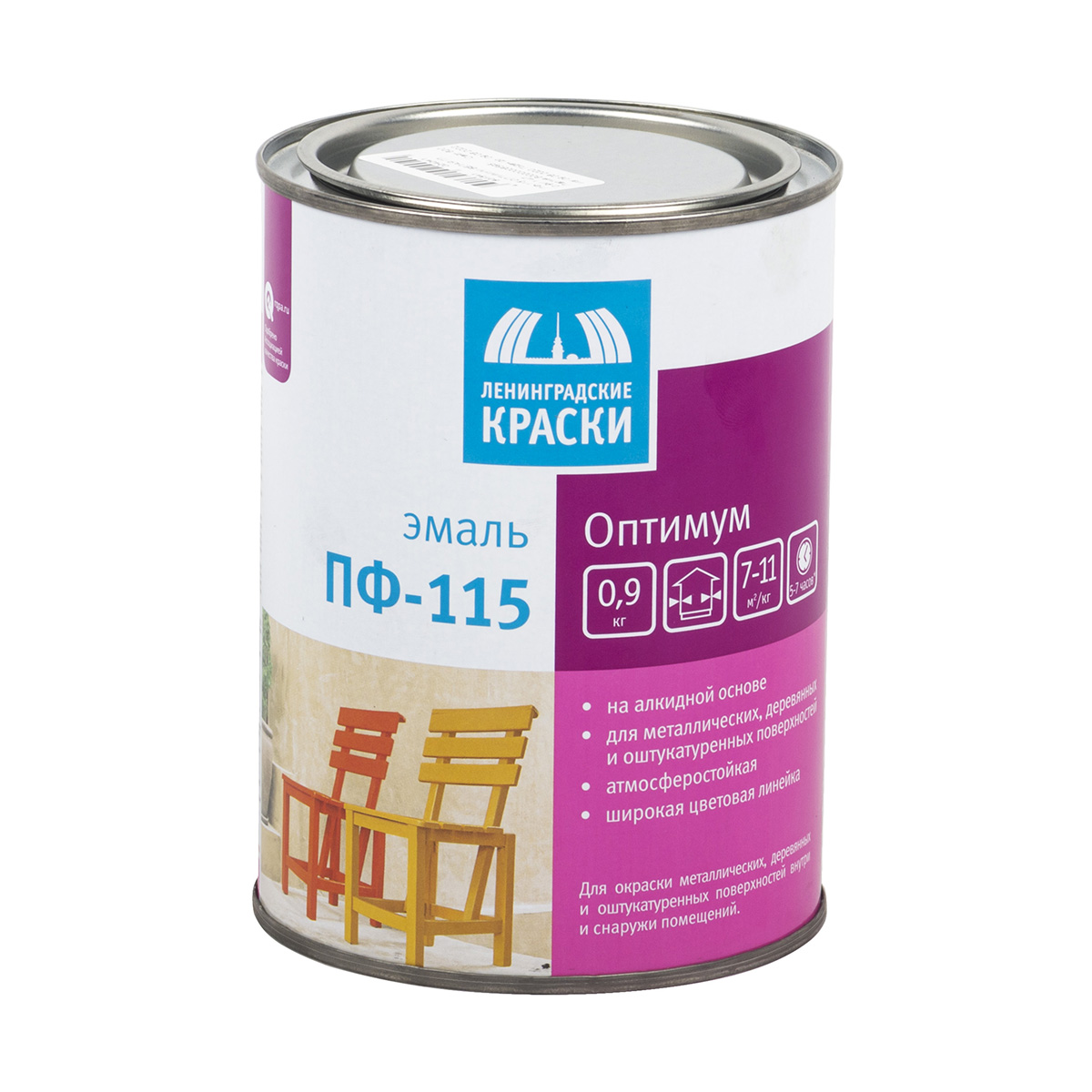 Эмаль "оптимум" пф-115 зеленая темная  0,9 кг (1/14) текс