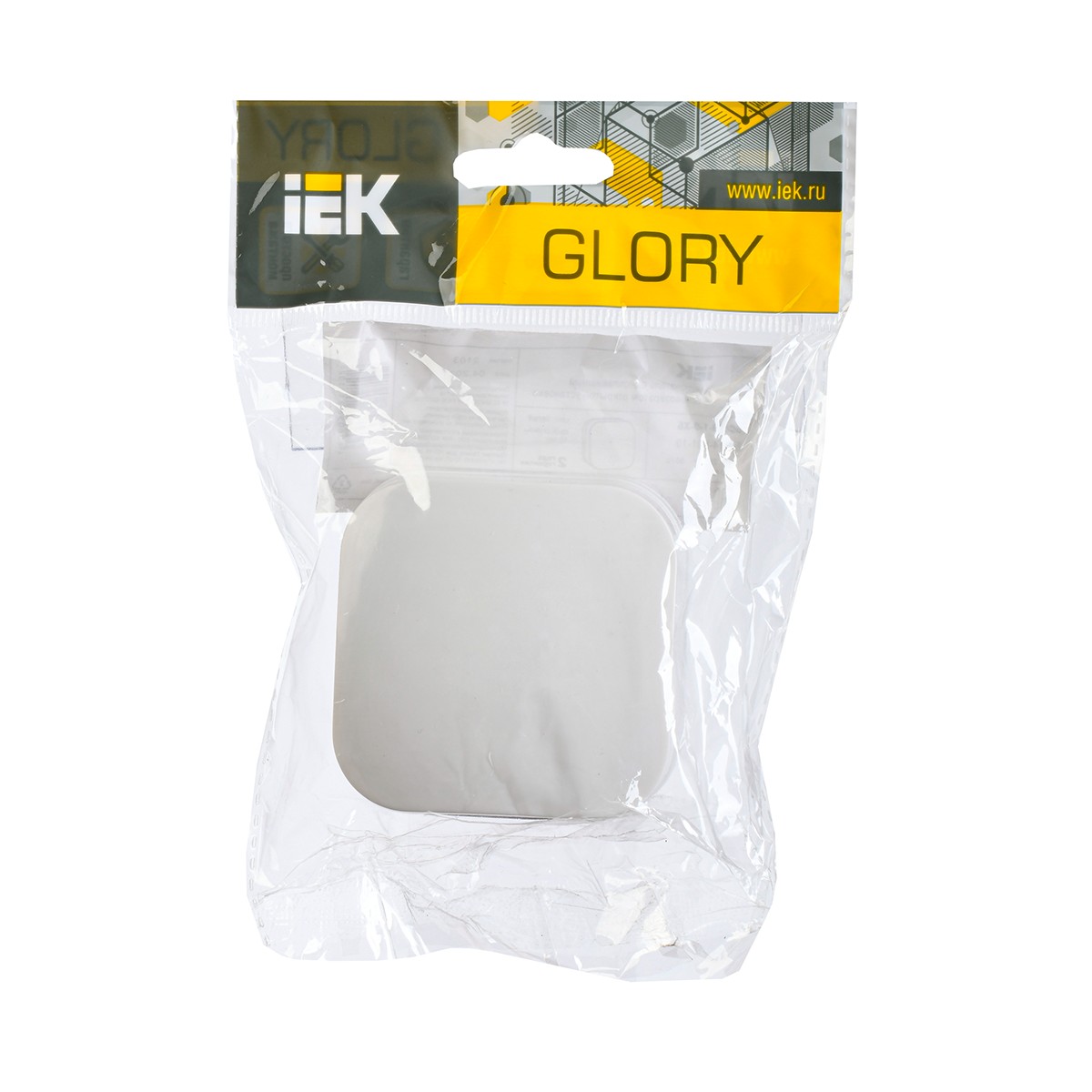 Выключатель открыт. уст. "glory" 1 кл. вс20-1-0-хб, 10а, белый (1/36/432) "iek"