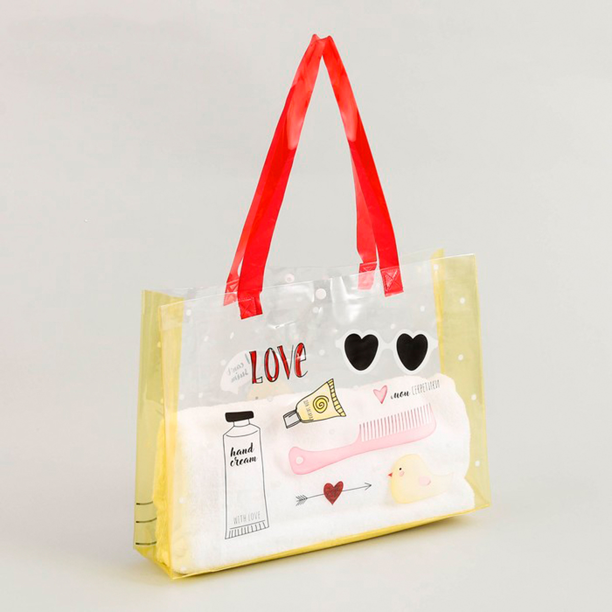 Сумка подарочная пластик. "i can`t swim" 30*40*10 см (1/200) "дарите счастье" 3573435