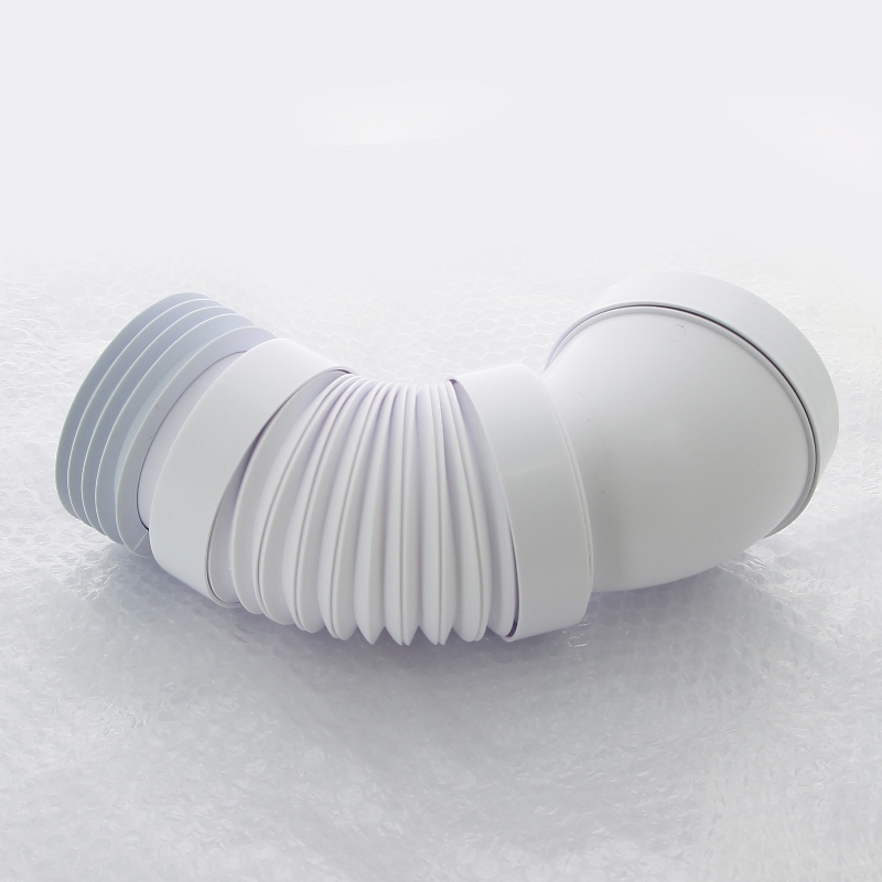 Труба McALPINE фановая L=315-440 мм гофр. угол 45 c манжетой, вход 97-107 мм, выход внутрь 110 мм