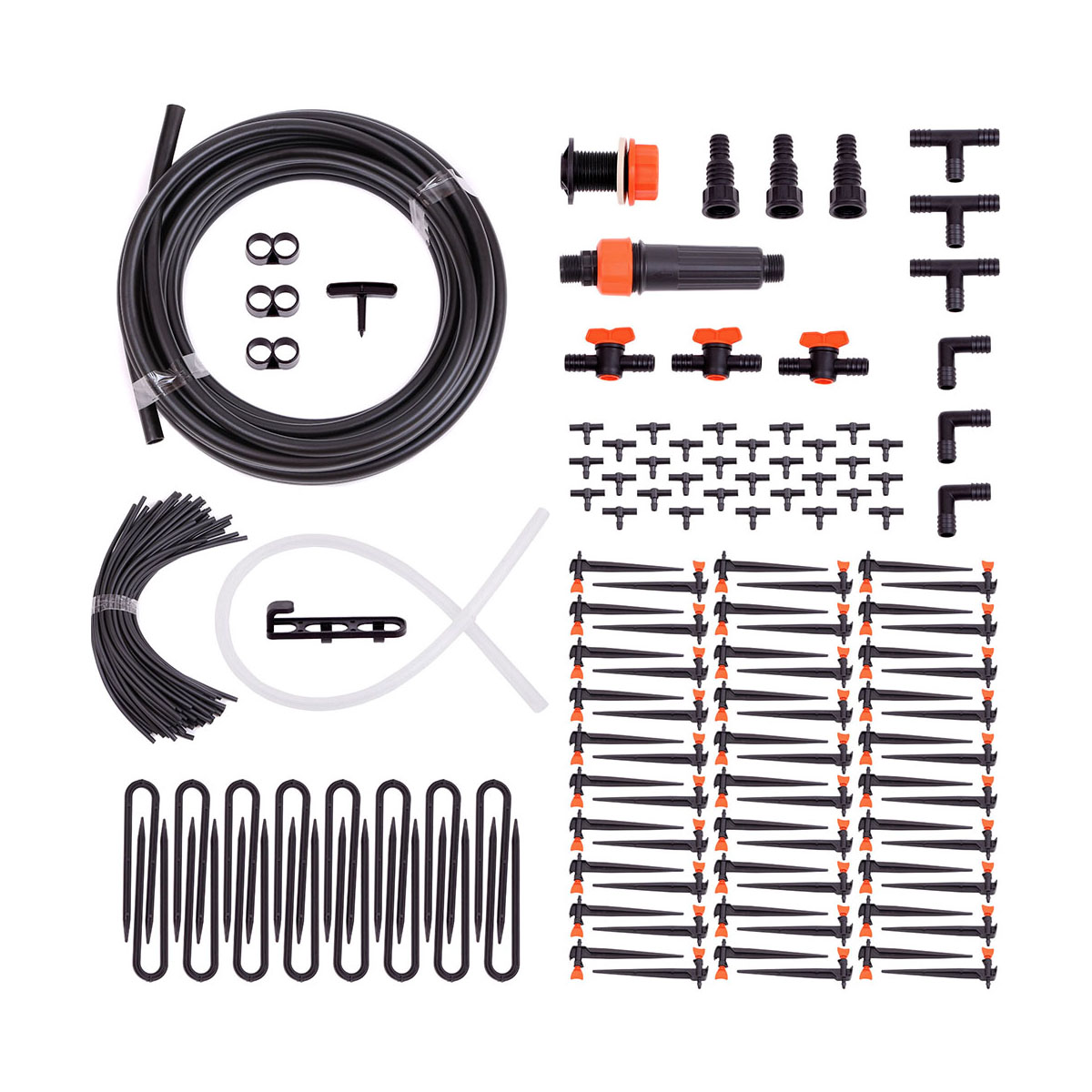 Комплект для капельного полива "жук" от емкости, регулир. капельницы на 60 растений (1/2)