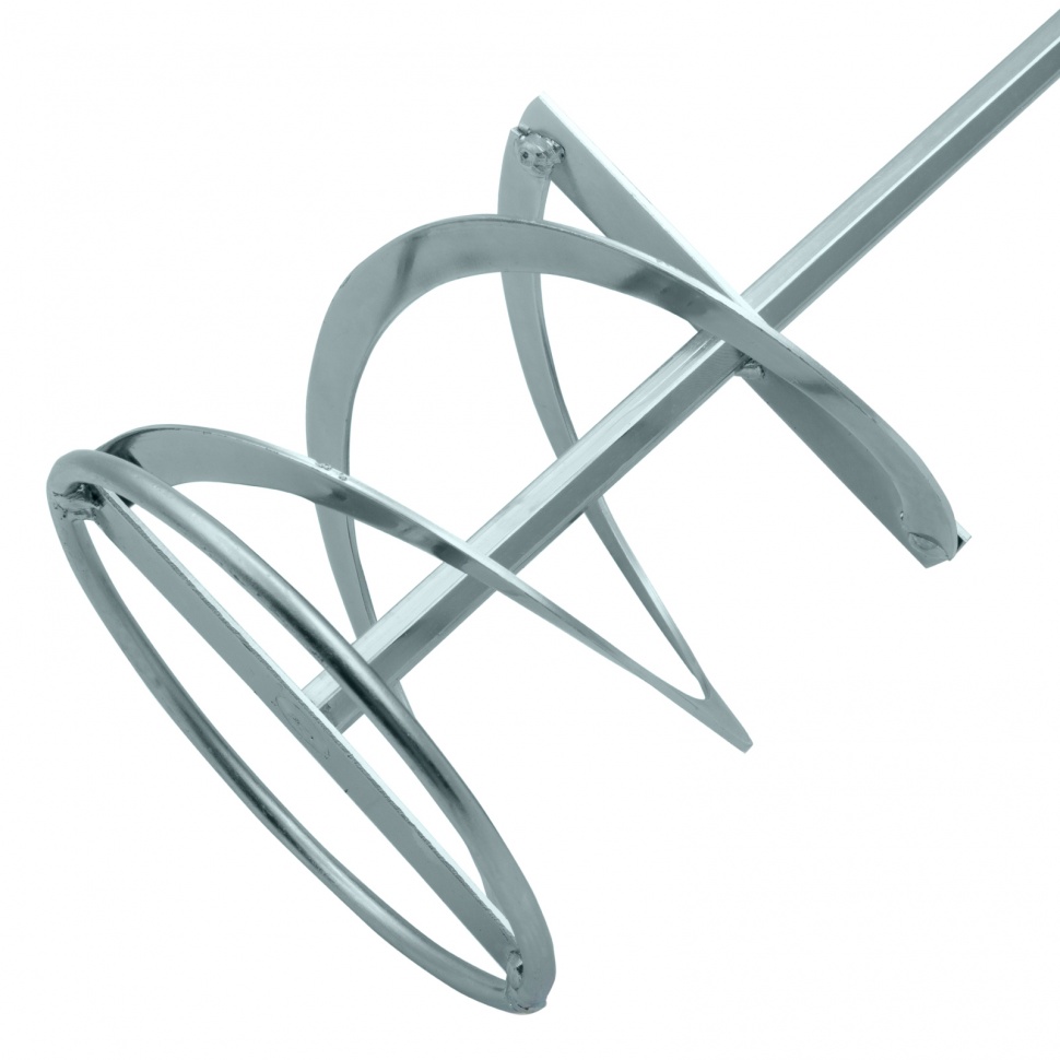 Миксер для красок и штукатурных смесей, 120 х 600 мм, оцинкованный, шестигранный хвостовик 10мм Denzel (848467)