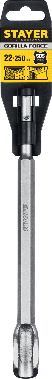 STAYER Gorilla Force, 22 х 250 мм, SDS-Plus, зубило-штробер, Professional (29351-00-250)