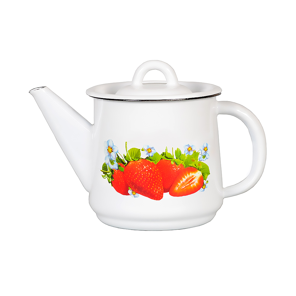 Чайник эмалиров. декор. 1 л (1/12) "стальэмаль"  1с202с