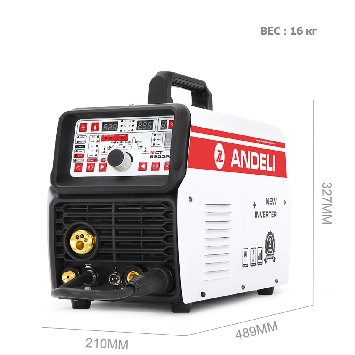 Сварочный аппарат mct-520dpl 6,2/8,2/8,5/9,5 квт (1) "andeli"