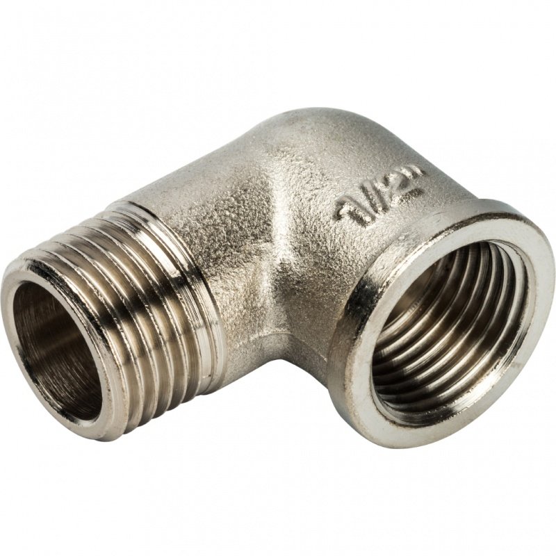 Угол резьбовой ВН 1/2" никель STOUT