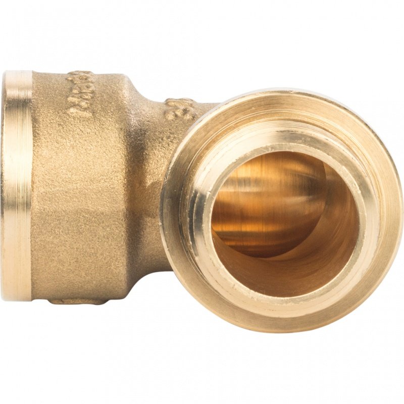 Угол резьбовой ВН с упором 3/4" латунь STOUT