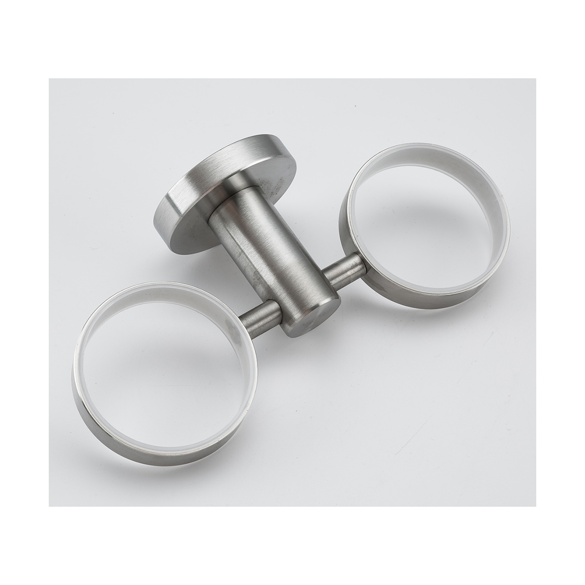 Стаканы для ванной комнаты 2 шт. с держателем f30108 (нерж.сталь), сатин (1/20) "frap"