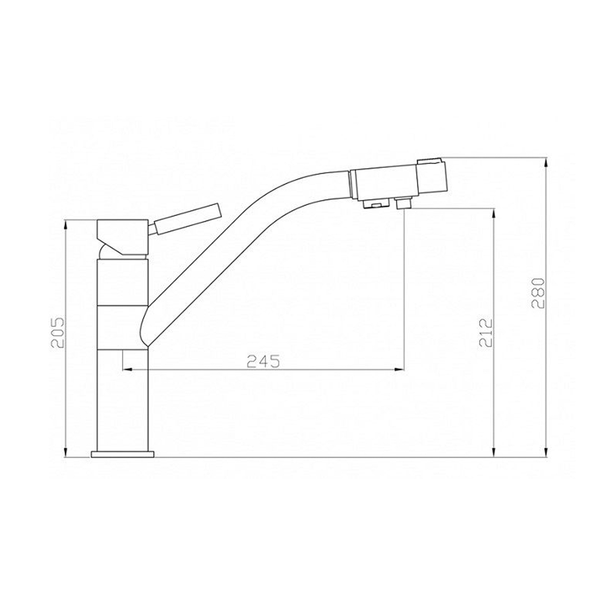 Смеситель для кухни с подключ. к фильтру питьев. воды zr 401 kf satin "zorg"