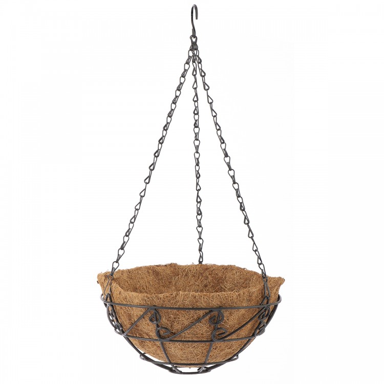 Подвесное кашпо с орнаментом, 25 см, с кокосовой корзиной Palisad (69003)