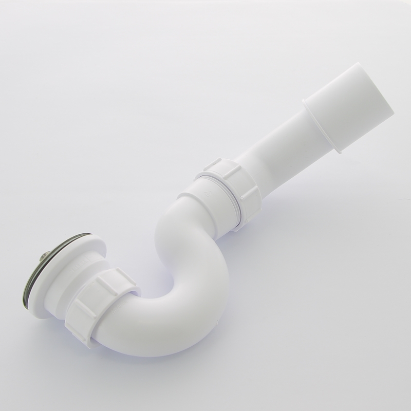 Сифон McALPINE трубный P/S-образный 1 1/2" х 40 мм, 70 мм нерж. реш., высота 104 мм, выход 50/40 мм