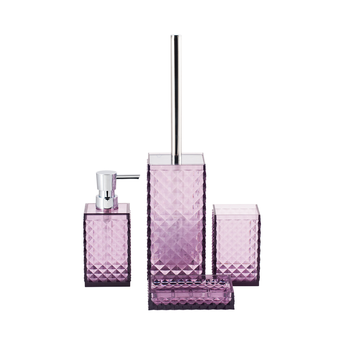 Туалетный набор "rapas" ерш с подставкой, пласт. (фиолетовый) (1/6) "swensa" swp-0660vl-e