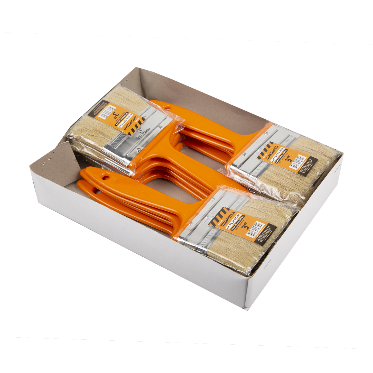 Кисть плоская "шабашка" №3 /75 мм (12/360) пласт.ручка  109-4230