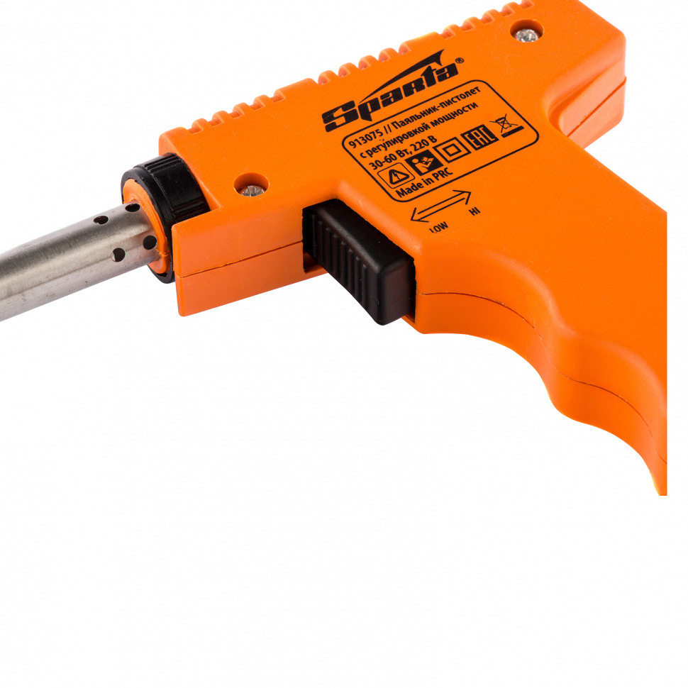 Паяльник-пистолет с регулировкой мощности 30-60 Вт, 220 В Sparta (913075)