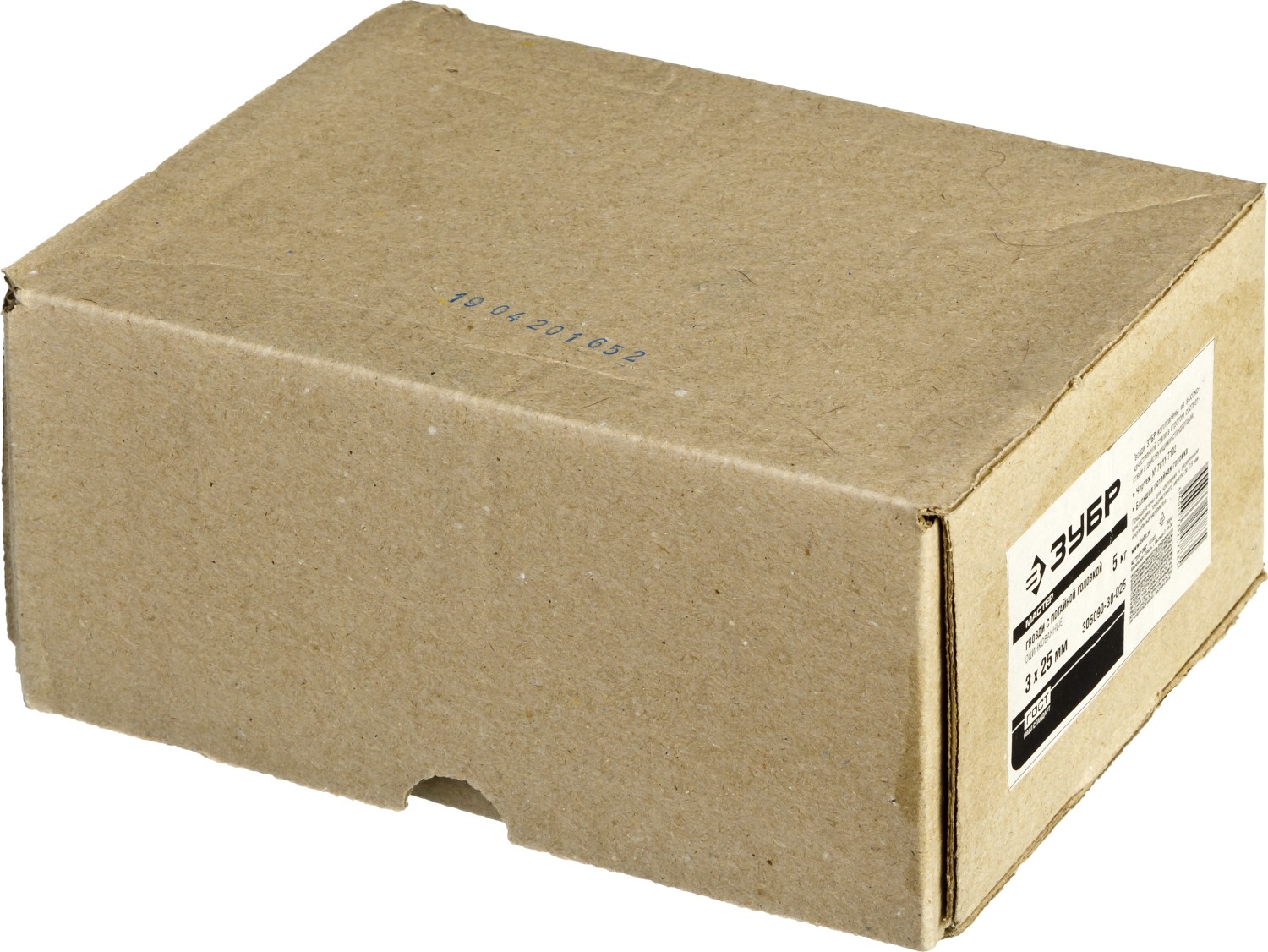 ЗУБР 25 x 3 мм, цинк, 5 кг, гвозди с большой потайной головкой (305090-30-025)