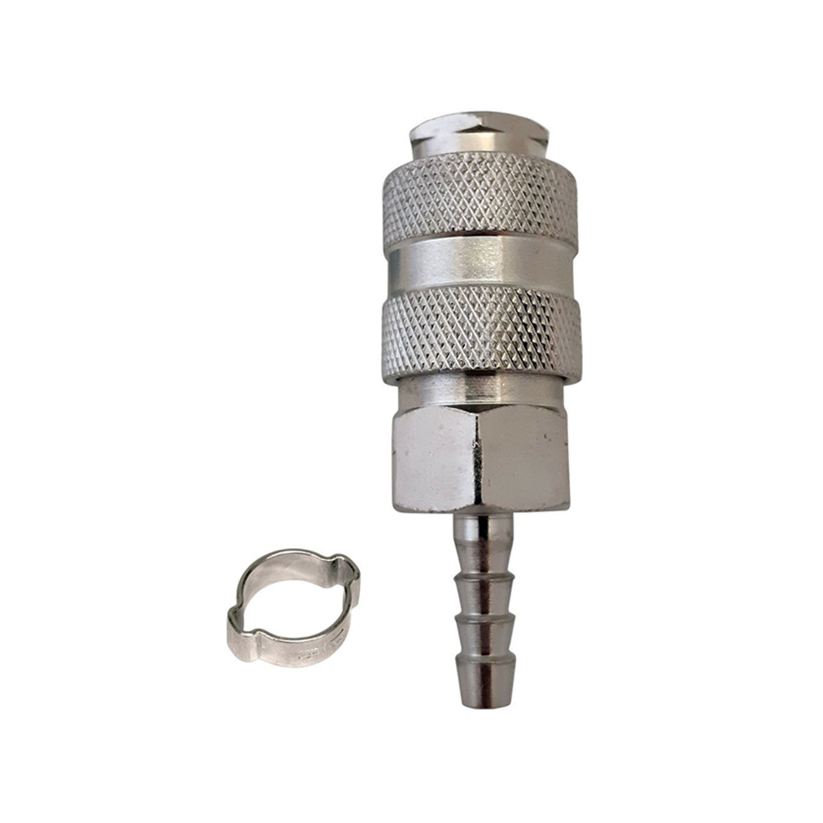 Переходник для компрессора (rapid (муфта) - елочка 6 мм) с обжим. кольцом (1) "fubag" 180120