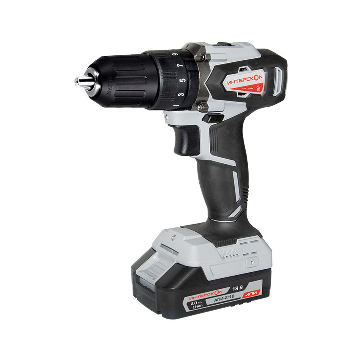 Дрель-шуруповерт ударн. аккум. дау-13/18вк (2 аккум., заряд. устр-во) (1/5) "интерскол" 573.2.2.70