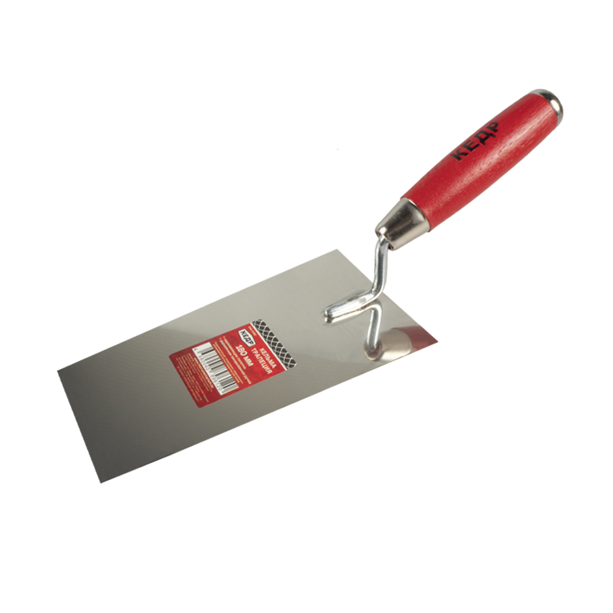 Кельма "трапеция" нержав. 180 мм дер. ручка (1/60) "кедр"  050-0180