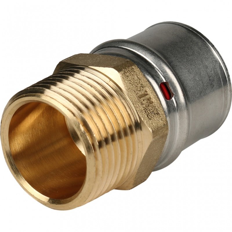 Муфта переходная под пресс 32 x 1" (НР) STOUT для МП труб