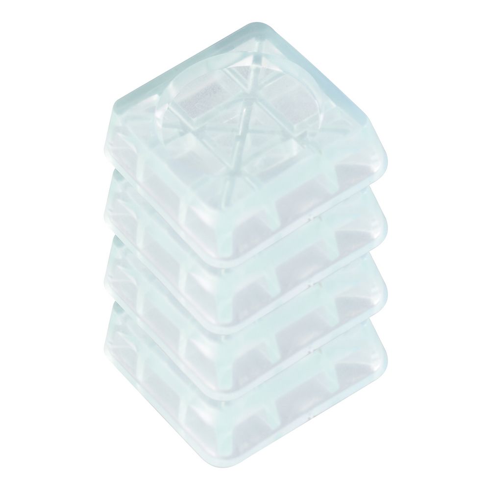 Подставки антивибр. для бытовой техники (квадрат. прозрачн.) 4 шт. (1/15/45) "мультидом" мт76-34