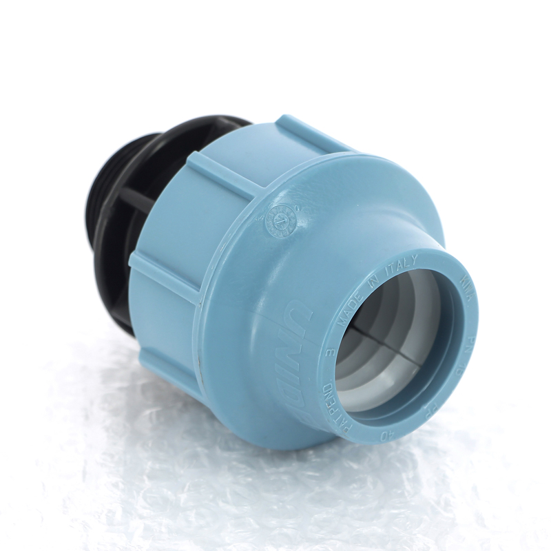 Муфта ПНД обжимная НР 40 х 1"1/4 для водопроводных труб UNIDELTA