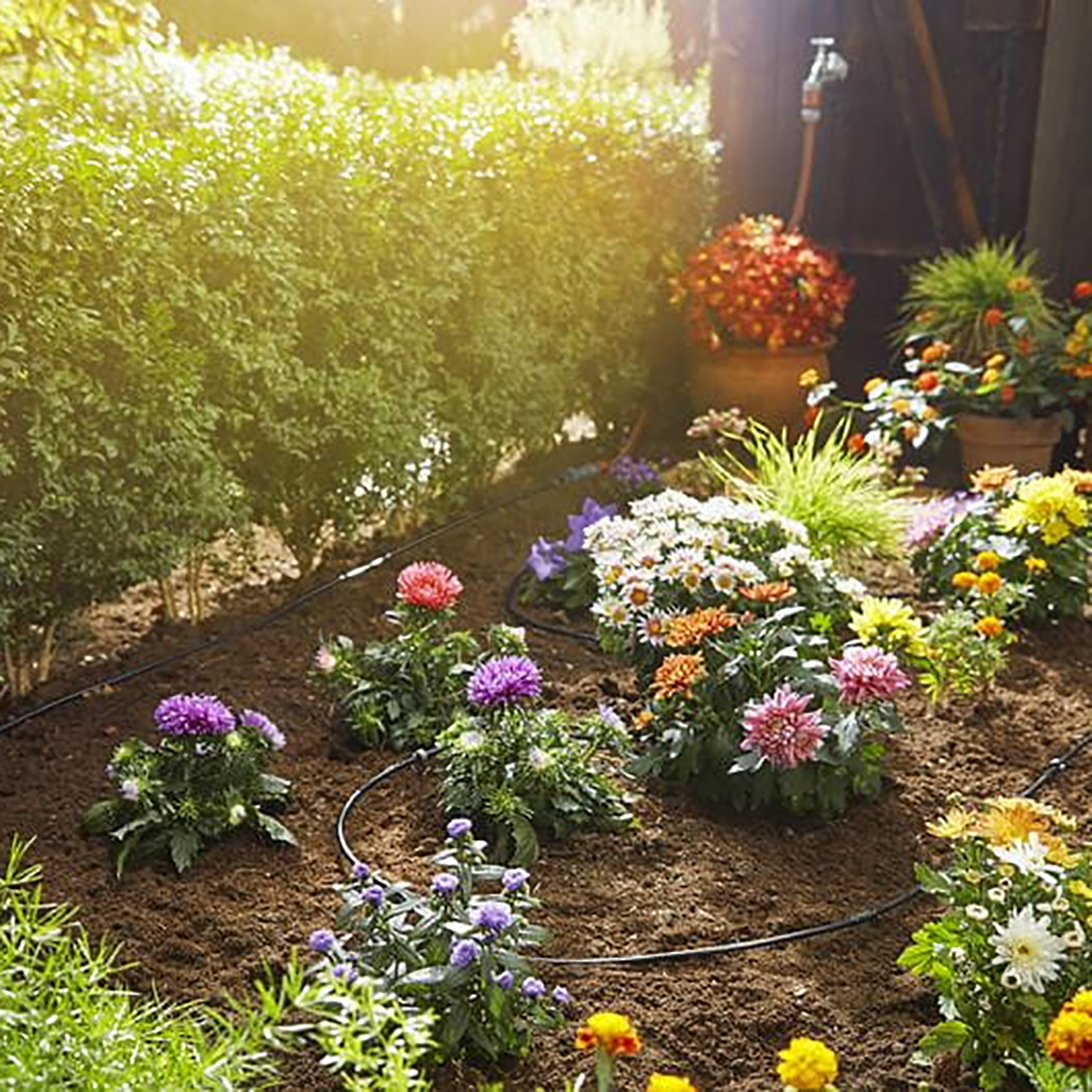 Комплект базовый для назем. прокл. 3/16” 15 м, фитинг, мастер-блок (1/4) "gardena" 13010-20.000.00