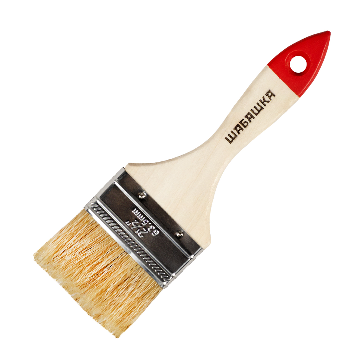 Кисть плоская "шабашка"  №2,5/63 мм (12/480) дерев.ручка  108-4225