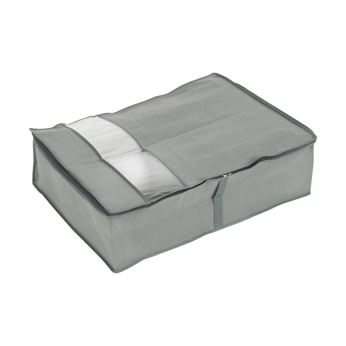 Кофр для хранения 70*50*20 см с застёжкой-молнией (серый) (1/48) "рыжий кот"