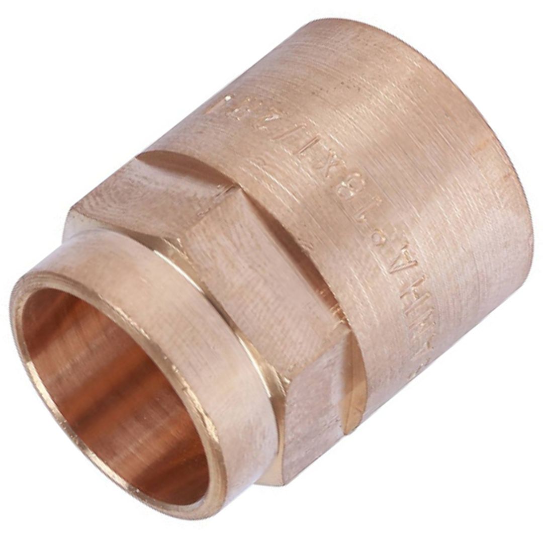 Муфта 18х1/2" переходная (ВР) под пайку с внутренней резьбой SANHA бронзовая 142701812