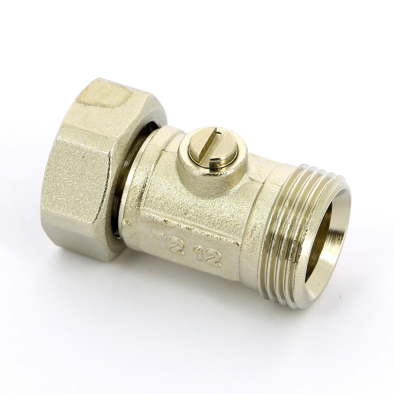 Узел прямой ВН 3/4" ЕК х 3/4" ЕК одинарный радиаторный со встроенным краном UNI-FITT