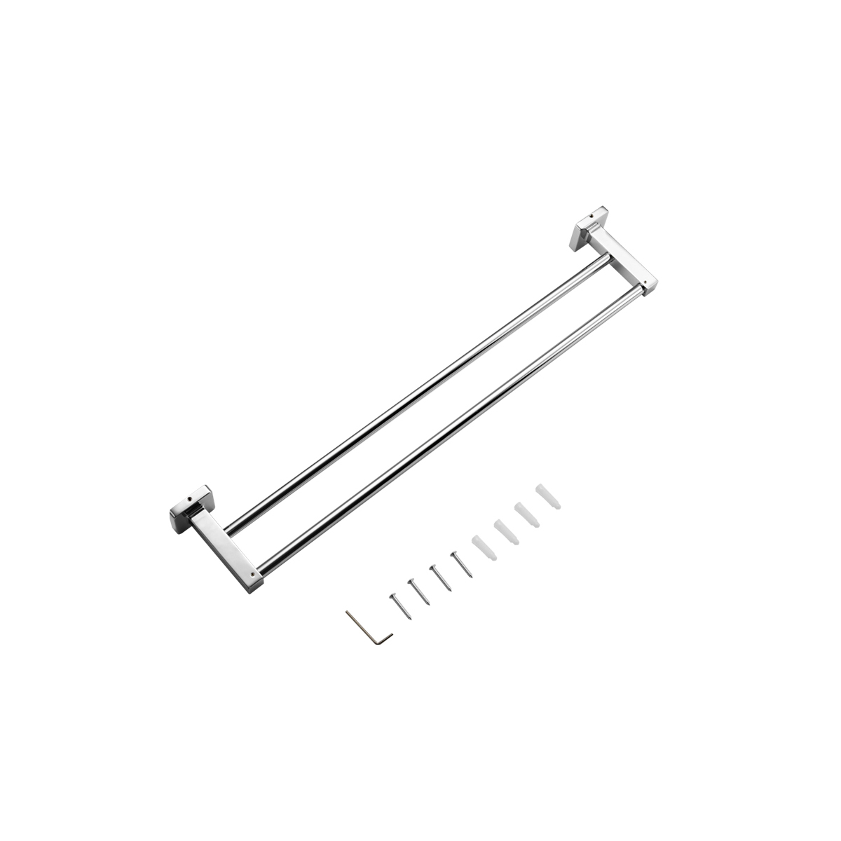 Полотенцедержатель двойной r15009 (нерж.сталь), хром (1/10/30) "frud"