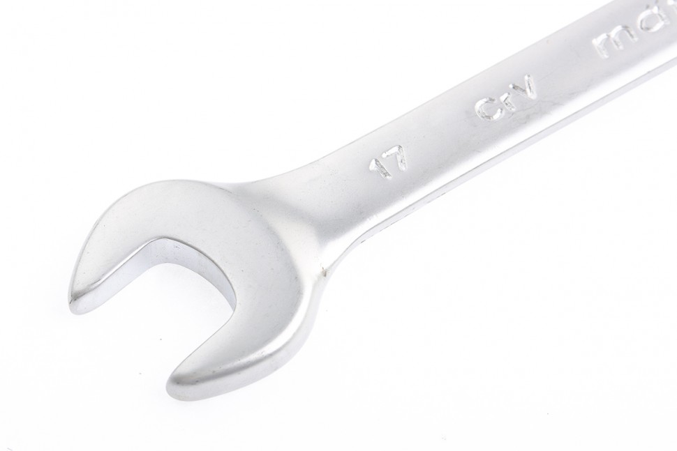 Ключ комбинированный, 17 мм, CrV, матовый хром Matrix (15113)