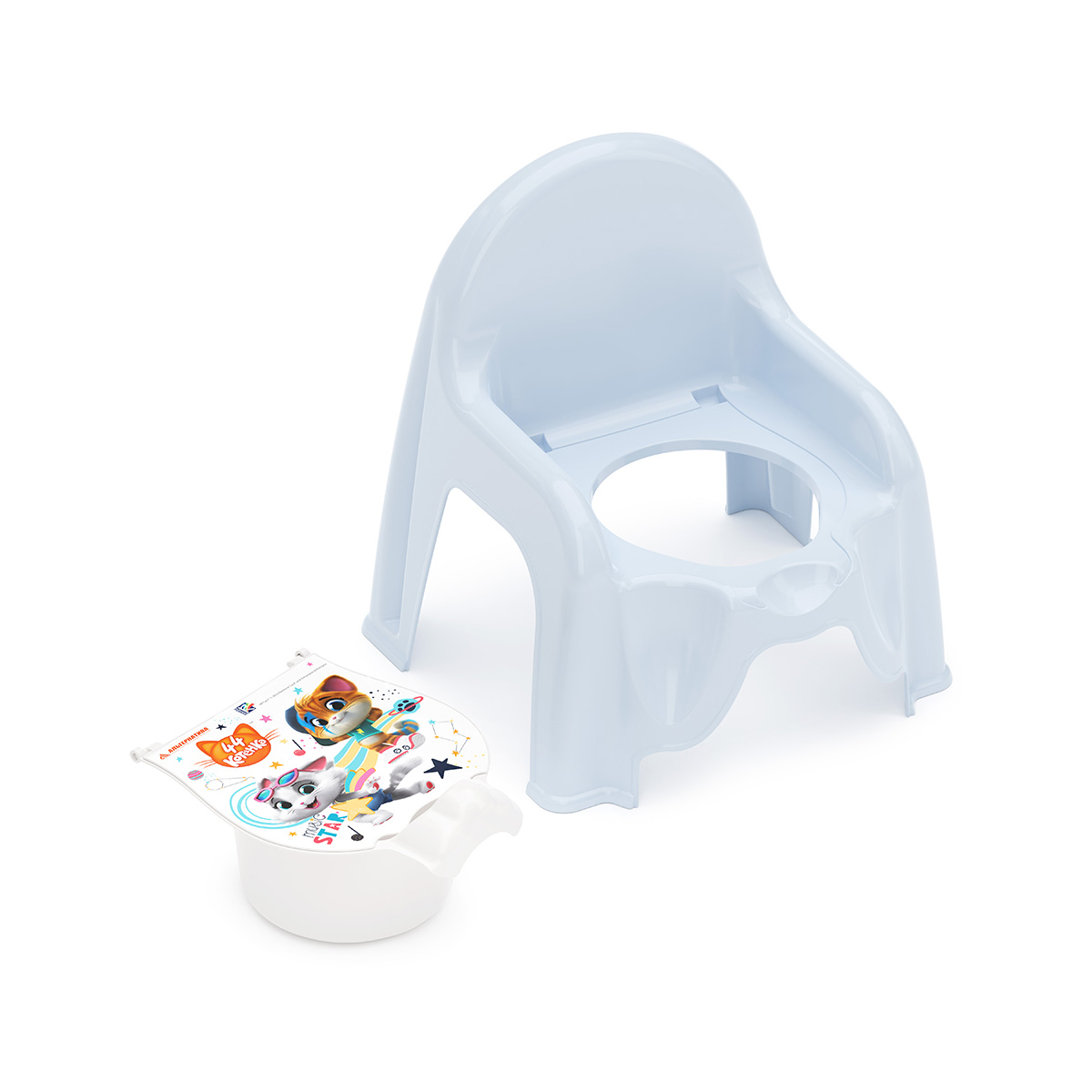 Горшок-стульчик детский "44 котёнка" (1/6) "альтернатива"  м7642