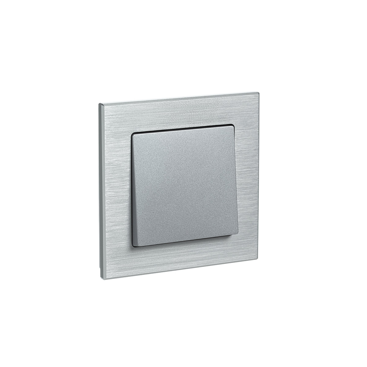 Рамка "atlasdesign nature" 1 местн. универс., металл, серебро (1/15/30) "schneider"