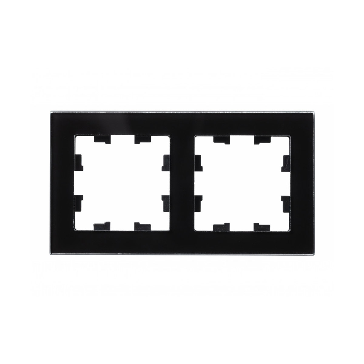 Рамка "atlasdesign nature" 2-х местн. универс., стекло, черный (1/8/16) "schneider"