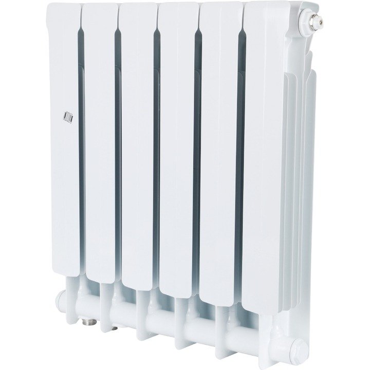 Радиатор STOUT Space 500 мм 6 секций, биметал. (нижнее правое подключение) на 11,1 кв.м.