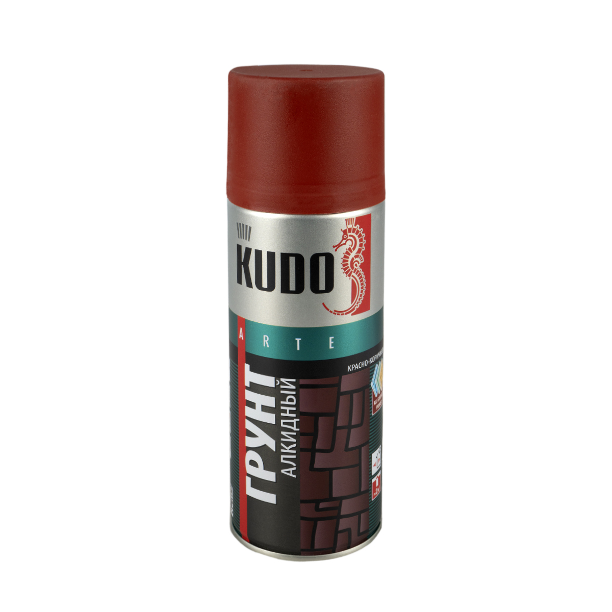 Грунт аэрозоль красно-коричневый 520 мл (12) "kudo" ku-2002