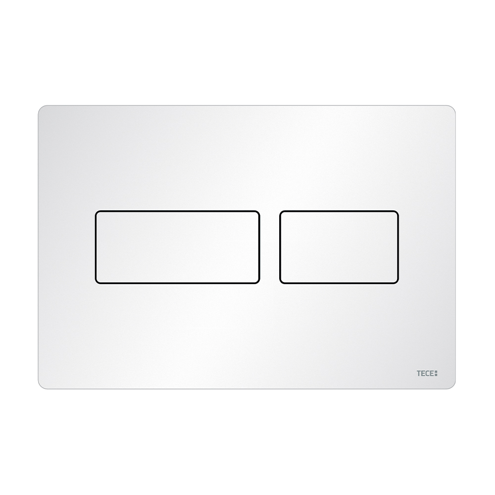 Металлическая панель смыва TECEsolid белая матовая для инсталляции унитаза 220 x 150 x 6 мм