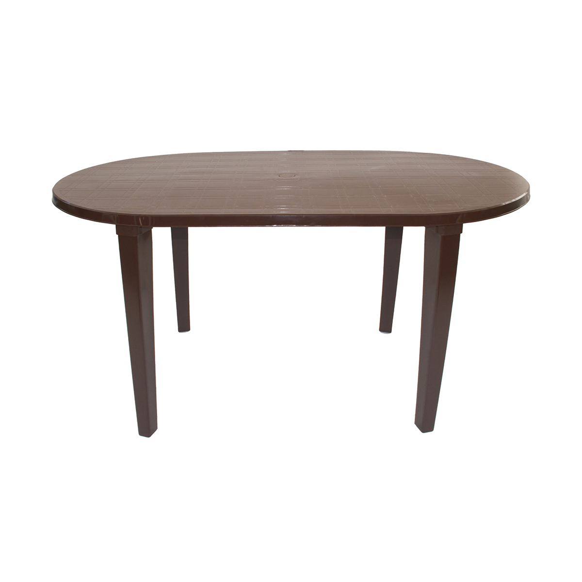 Стол пласт. овальный 140*80*71 см (шоколад) (1) "стандарт пластик"